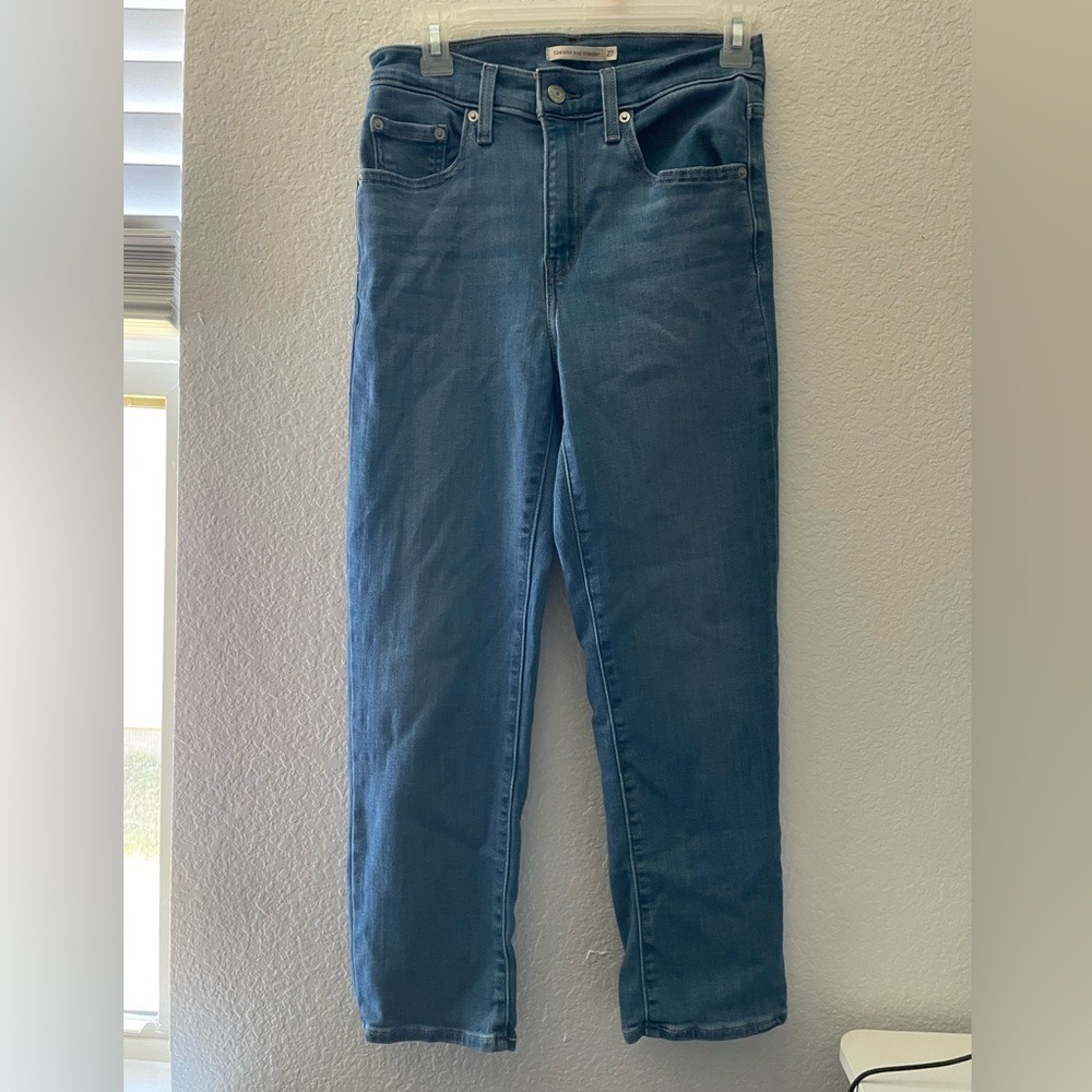 Levi's Sz 27 724 High Rise Straight Denim Jeans Casual Preppy Summer Cool Girl